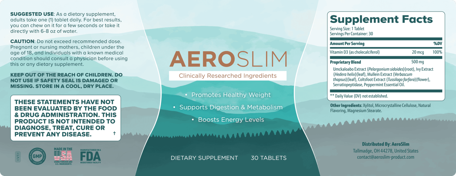 AeroSlim Ingredients